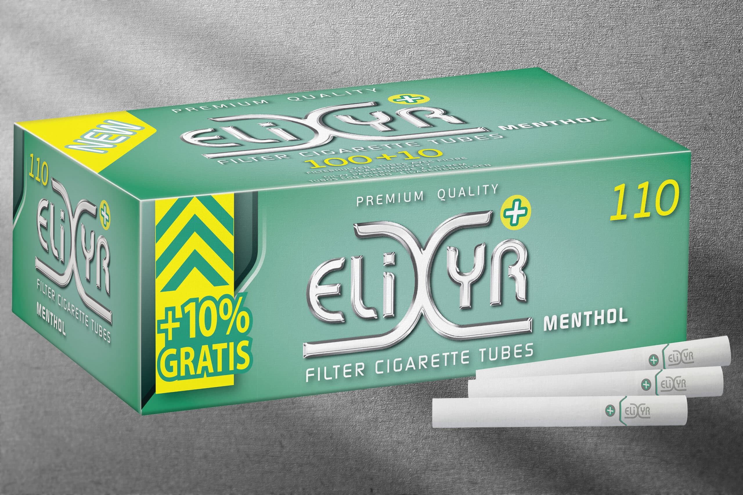 ELIXYR Menthol Hülsen, 100% Menthol, 100+10 Stück