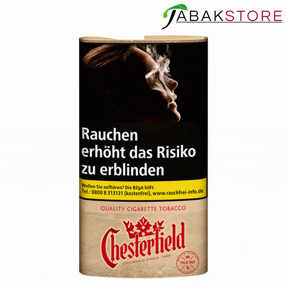 Chesterfield Drehtabak True Red ohne Zusätze in der 30 gr. Packung