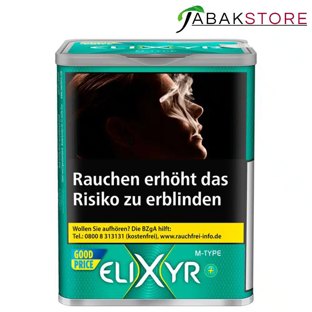 Elixyr Plus Green 18,95 Euro | 102g Zigarettentabak
