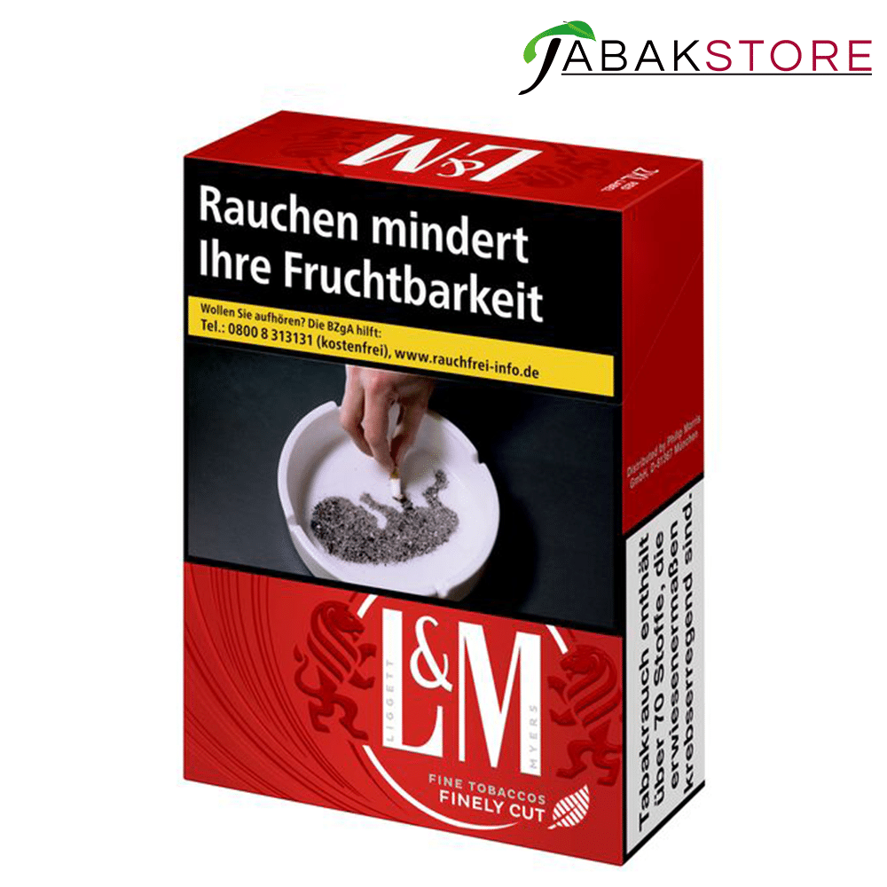 L&M RED 9,00 Euro  23 Zigaretten Online kaufen im Webshop