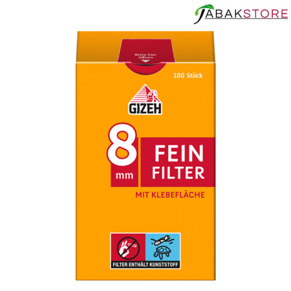 Gizeh Feinfilter 8 mm mit 100 Filtern