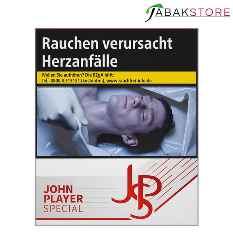 Tabak Mit Hülsen Feuerzeug JPS John Player Special Rot Tabak Dose – 4x 36g Volumentabak Inkl. Hülsen & Feuerzeug, Praktische Box Johnson Gitarre