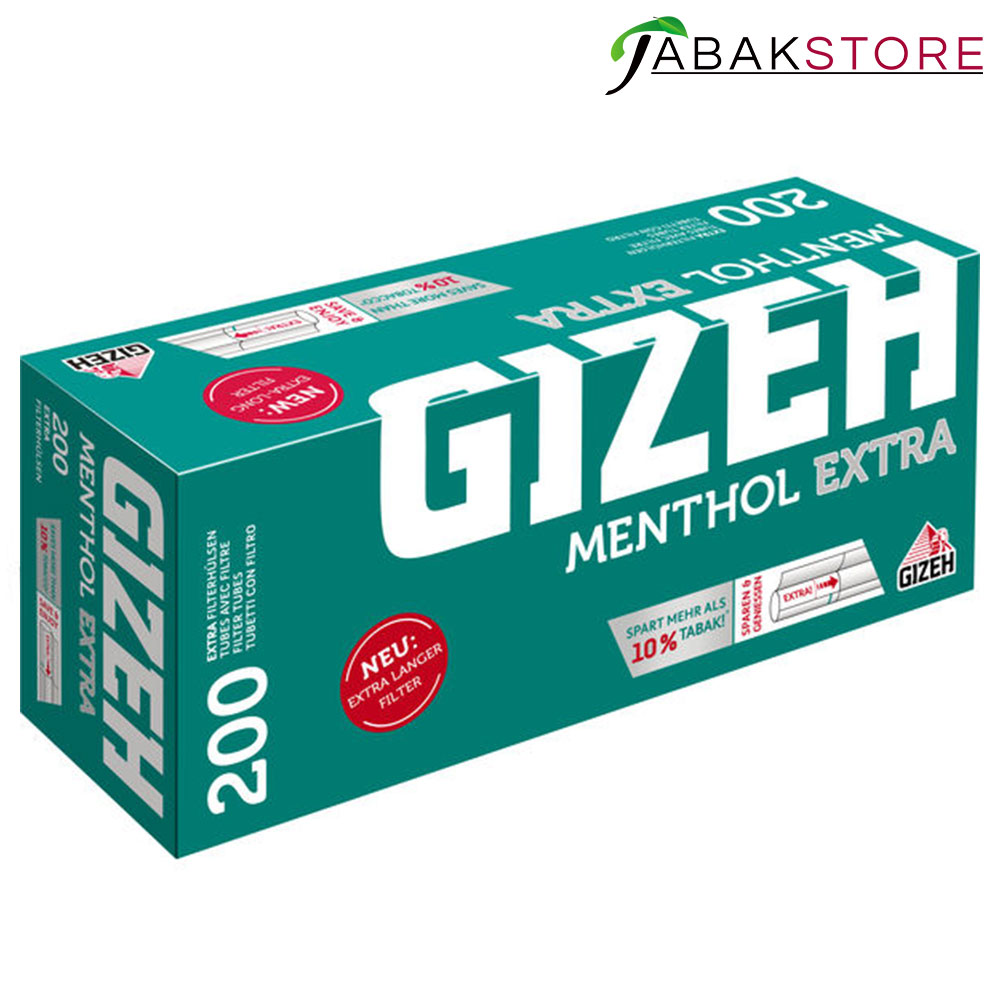 Gizeh Menthol Extra Filterhülsen online kaufen für nur 2,20€ pro Packung