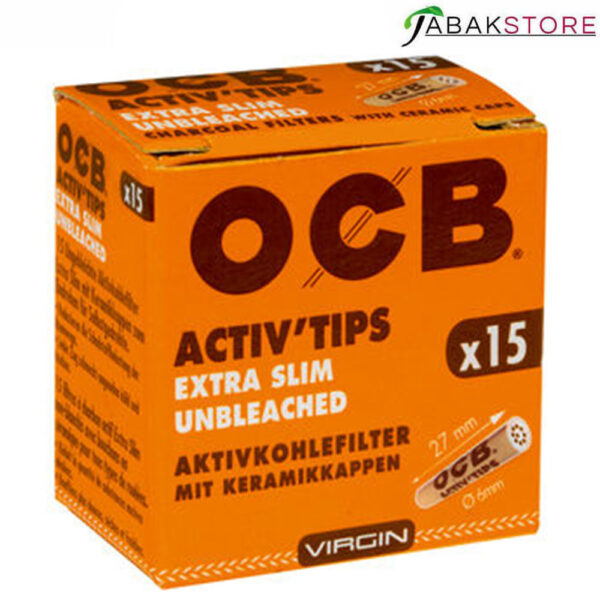 OCB-Activ-Tips Extra Slim Unbleached