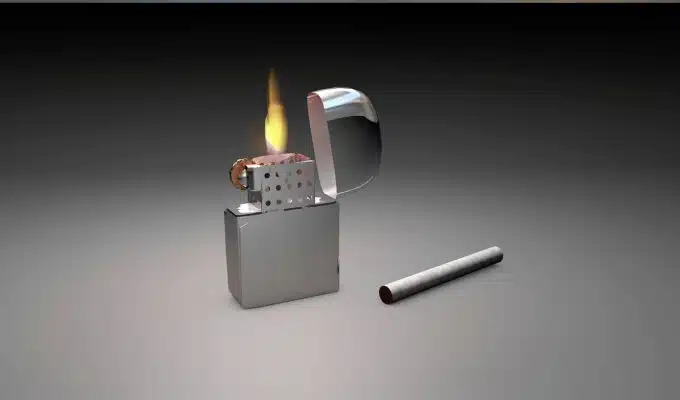 Feuerzeug-Zigarette