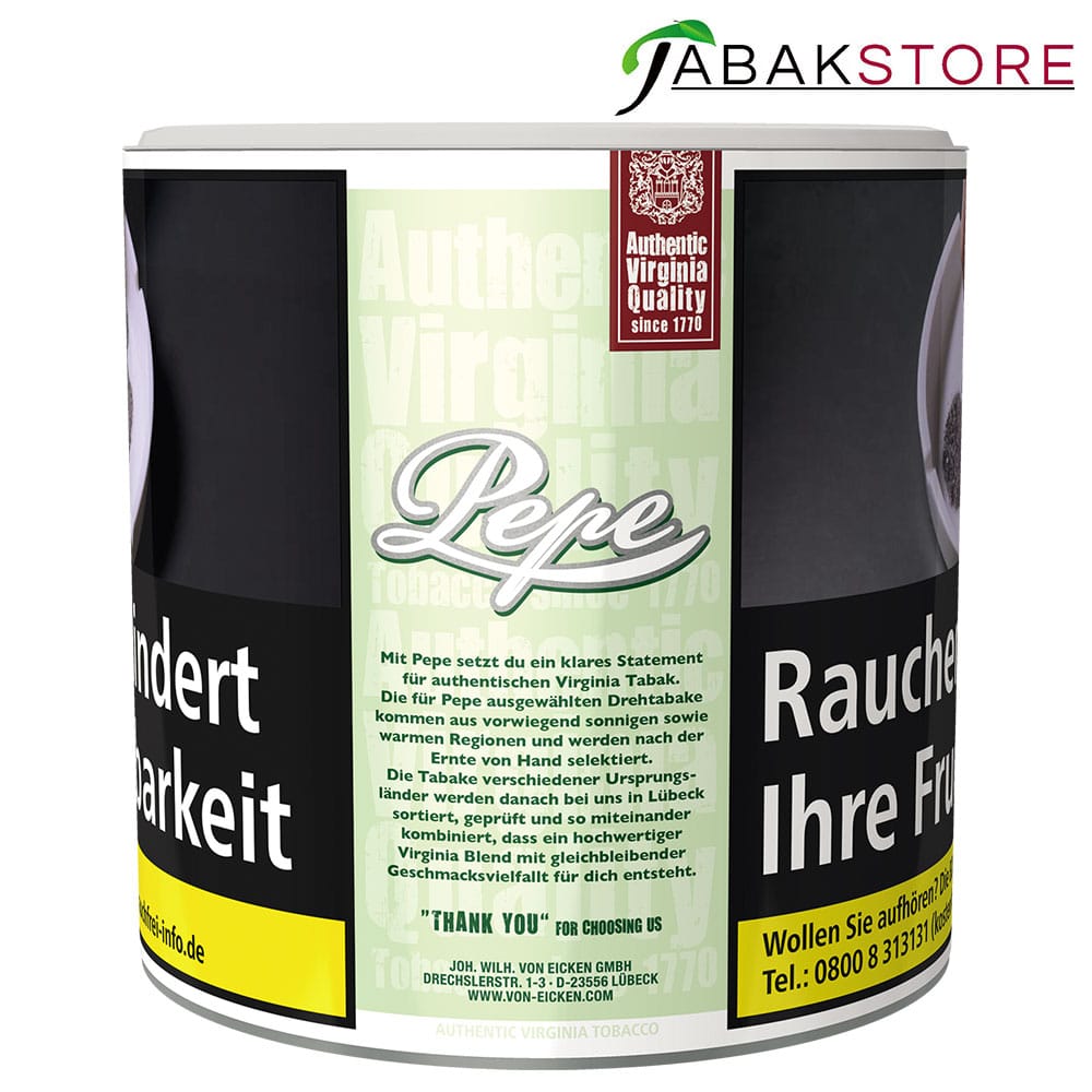 Pepe Bright Green Stopftabak | Feinschnitt 80g | 15,00€