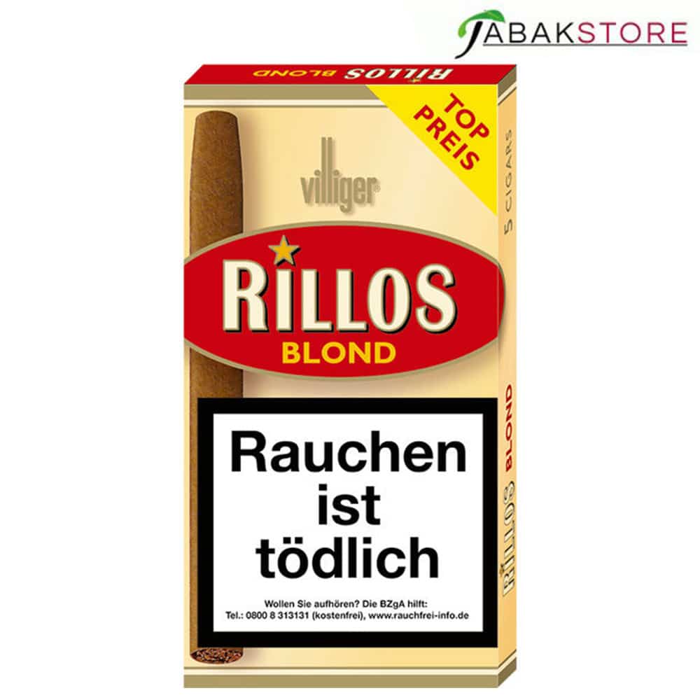 Rillos Blond Zigarillos | 1×5 Stk | 1,50€