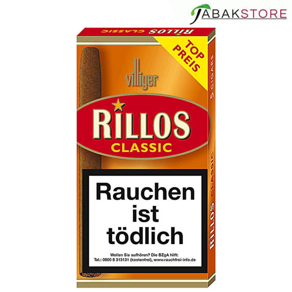 Rillos Classic Zigarillos | 1×5 Stk | 1,50€
