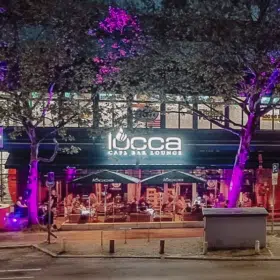 Außenansicht der Lucca Lounge Shisha Bar in Hannover
