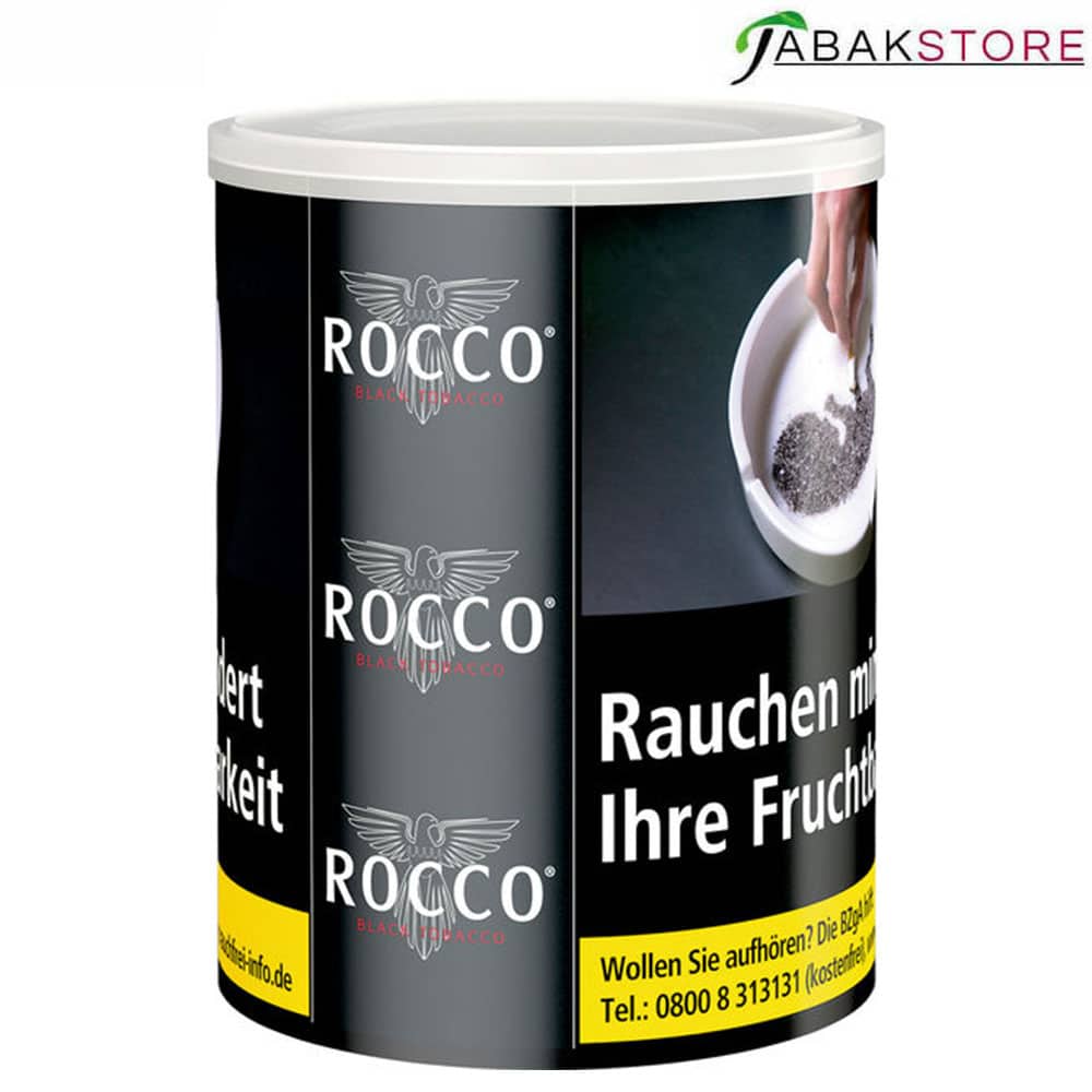 Rocco Black | Zware Shag Zigarettentabak | 130g Dose | 18,50€