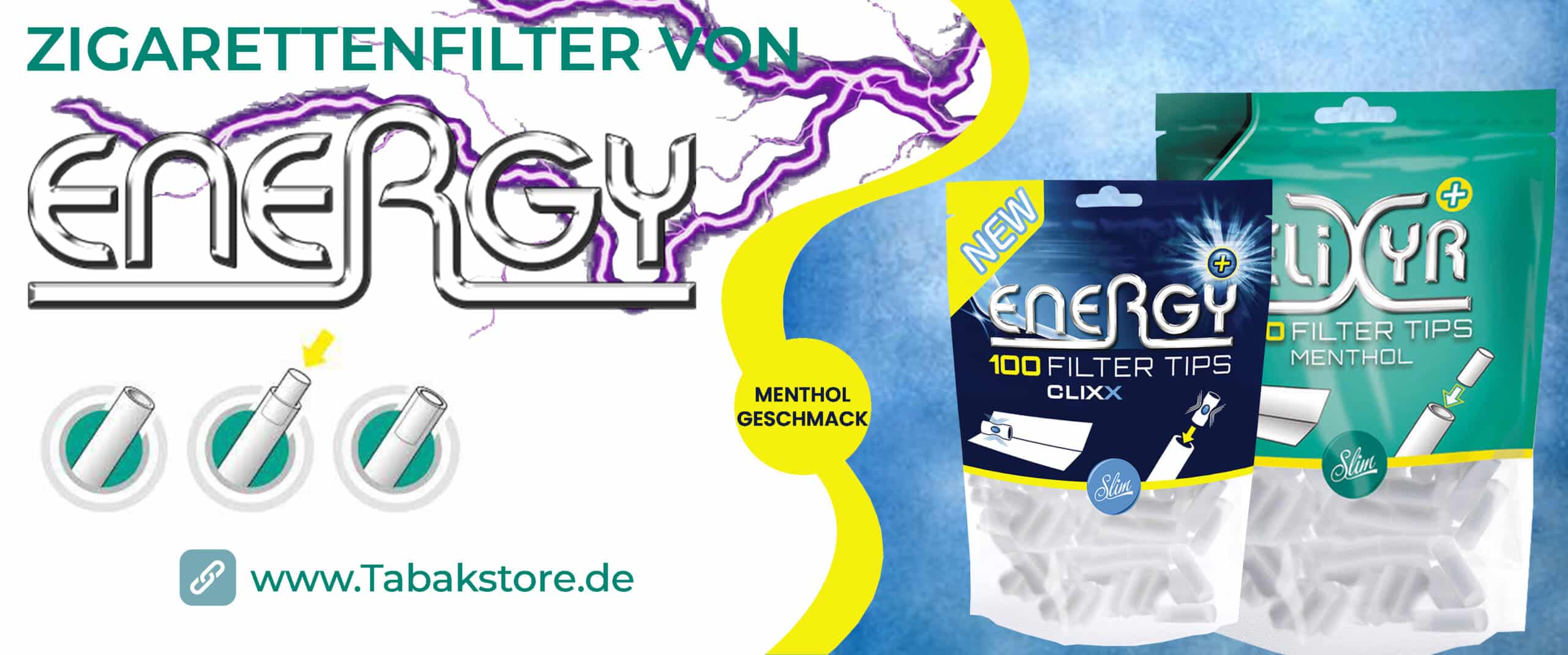 ElixyrEnergy Filter Tips Menthol Aroma Online kaufen Tabakstore