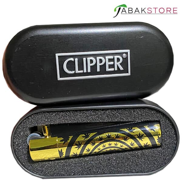 Clipper Metall Leaves Pattern in der Metall Box