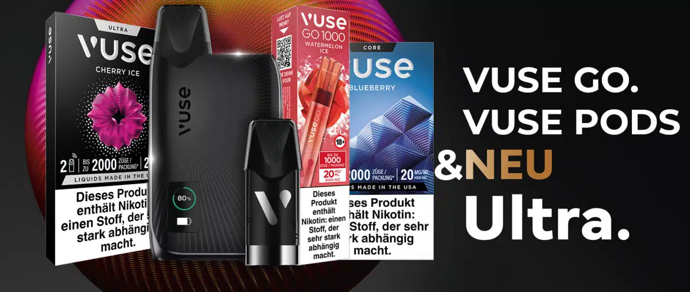 Vuse-Banner-mit-Vuse-Ultra-Vuse-GO-und-Vuse-Pods-drauf