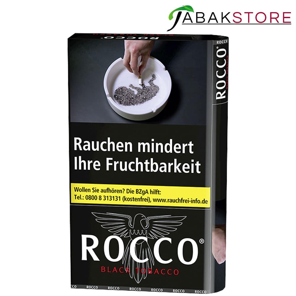 Rocco Black | Zware Shag Drehtabak | 38g Pouch | 5,95 Euro