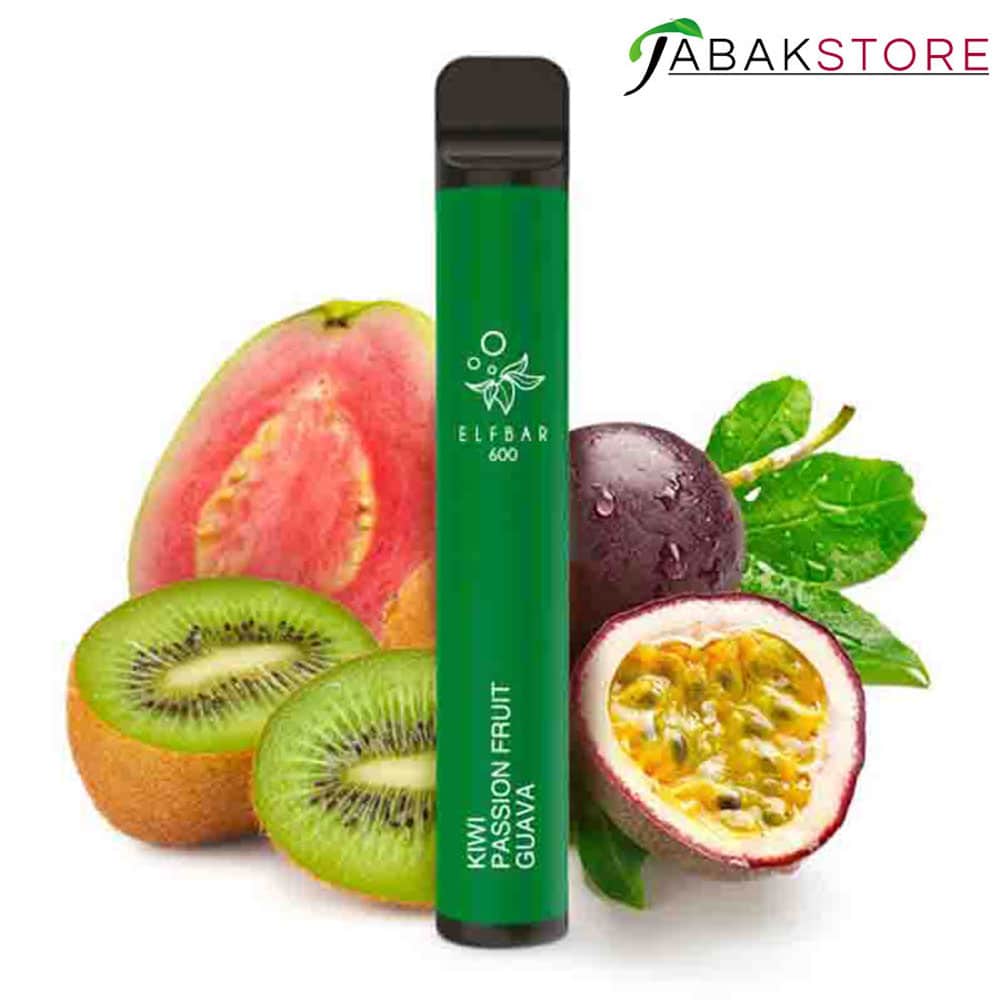 Elfbar 600 Einweg E-Zigarette – Kiwi Passion Fruit Guava 20mg