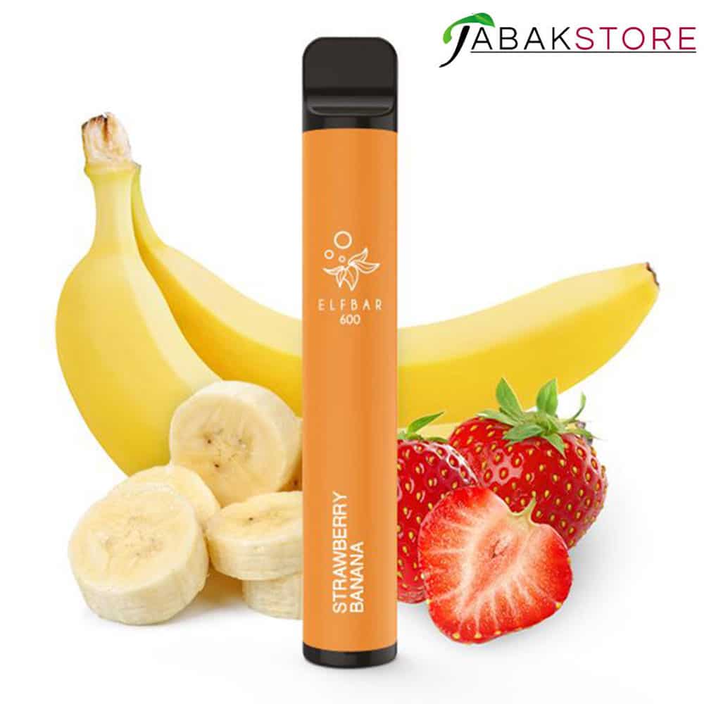 Elfbar 600 Einweg E-Zigarette – Strawberry Banana 20mg