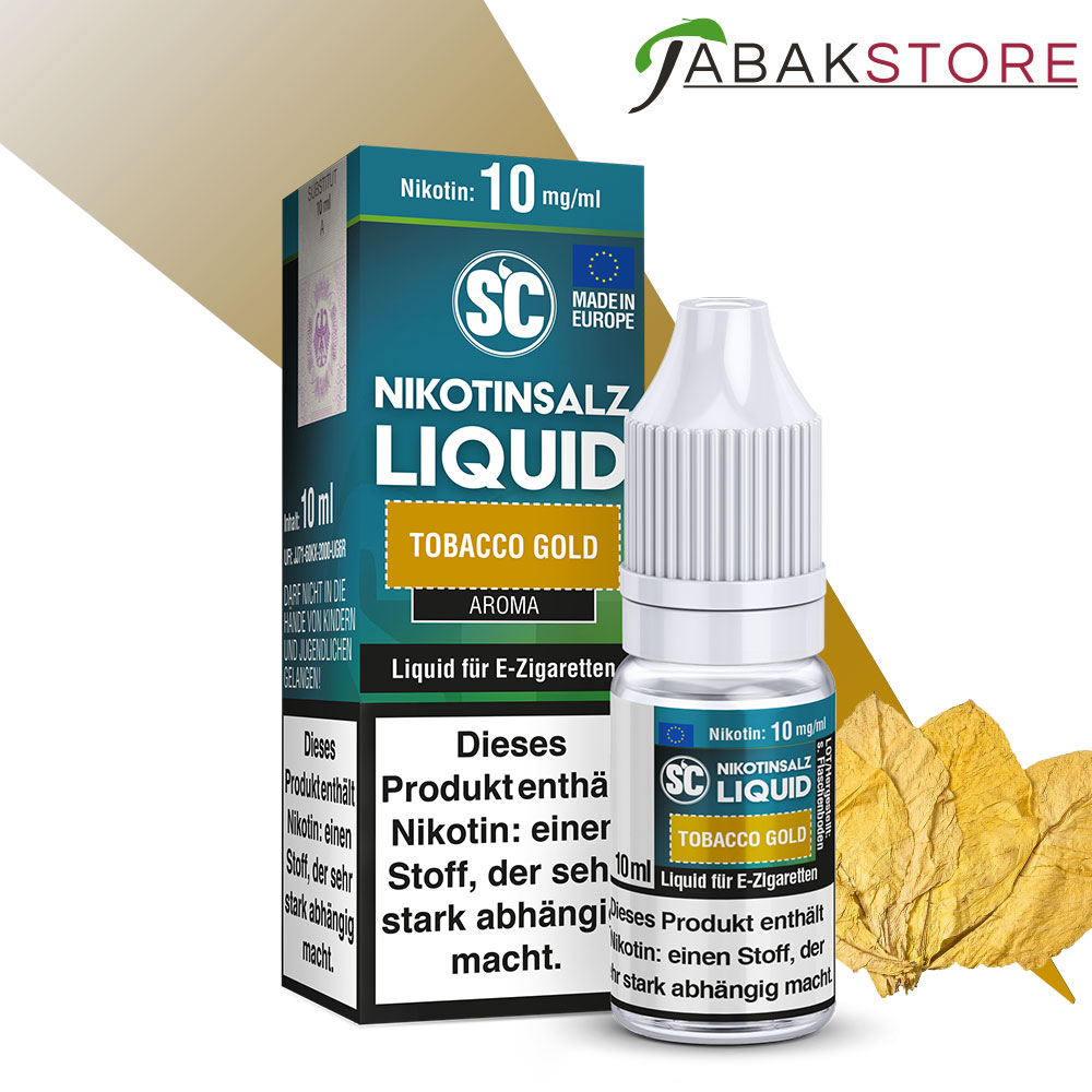 SC – Tobacco Gold – Nikotinsalz Liquid 10ml Liquid 10 mg/ml