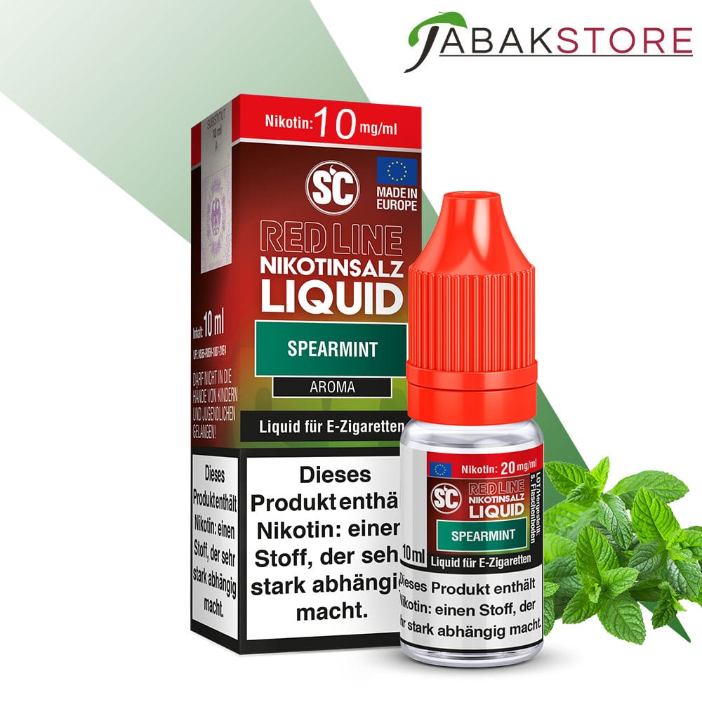 SC – Red Line – Spearmint – Nikotinsalz Liquid 10ml Liquid 10 mg/ml