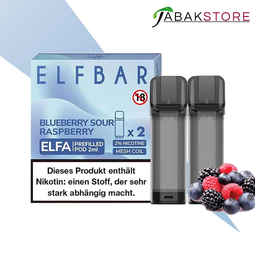 ELFA | Blueberry Sour Raspberry | Liquid Pod | 20mg | 2er Pack