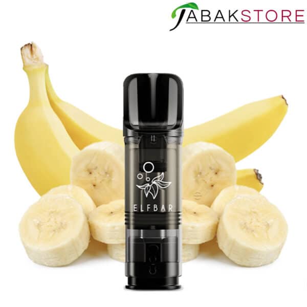 Elfa-Pods-Banana-mit-früchten-im-Hintergrund
