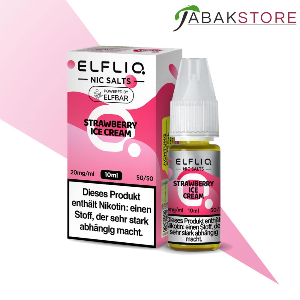 Elfliq | Elfbar Liquid | Strawberry Ice Cream | 10mg