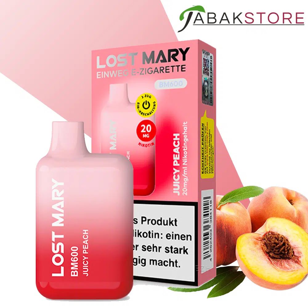 Elfbar Lost Mary BM600 | Einweg E-Zigarette Peach Ice 20mg