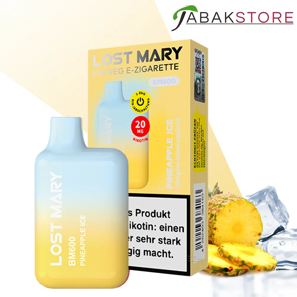 Elfbar Lost Mary BM600 | Einweg E-Zigarette Pineapple Ice 20mg