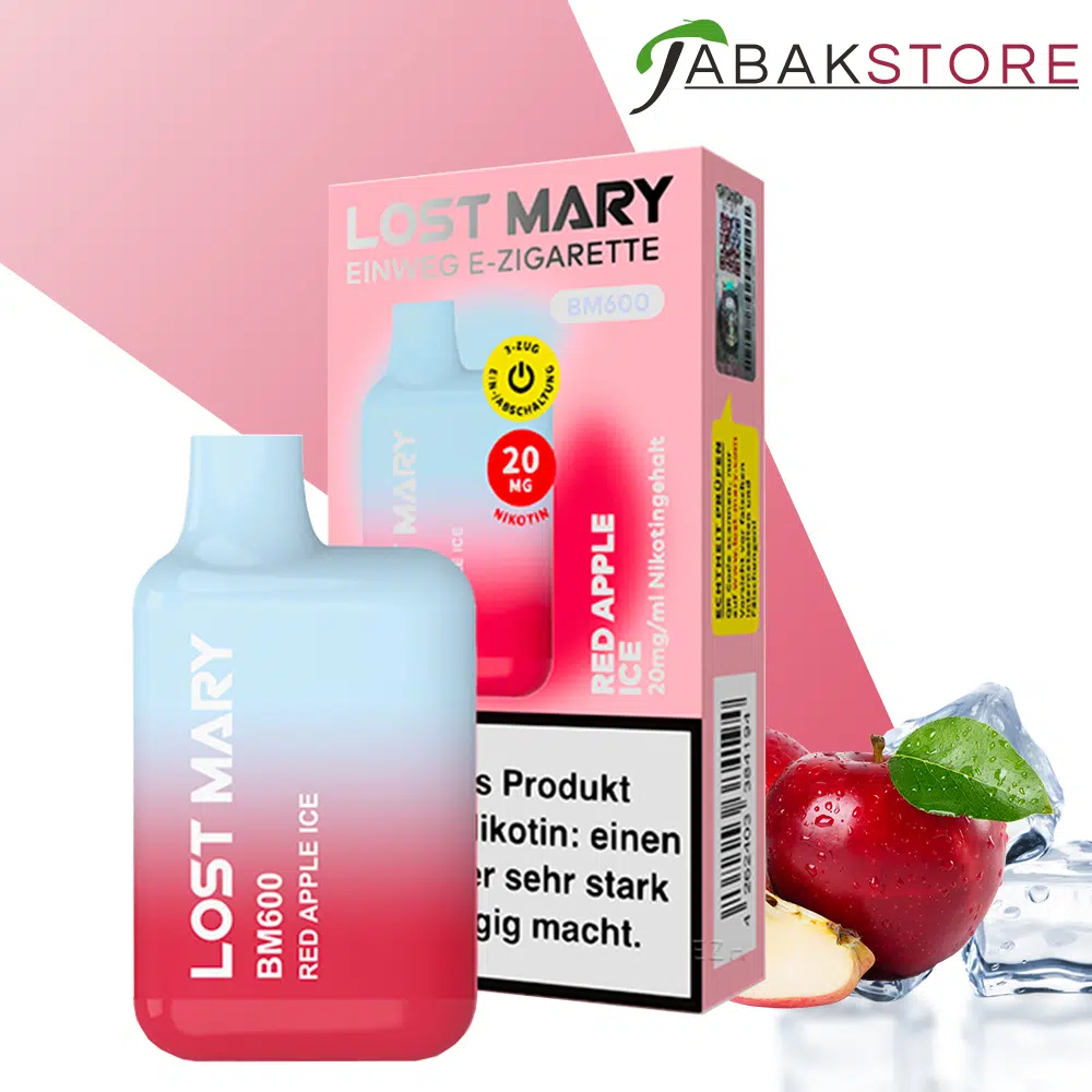 Elfbar Lost Mary BM600 | Einweg E-Zigarette Red Apple Ice 20mg
