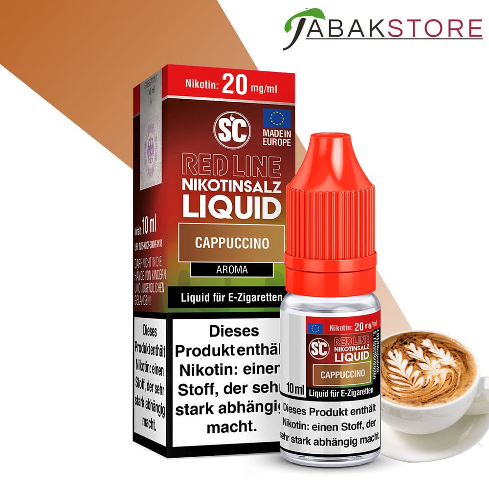 SC – Red Line – Cappuccino – Nikotinsalz Liquid 10ml Liquid 20 mg/ml