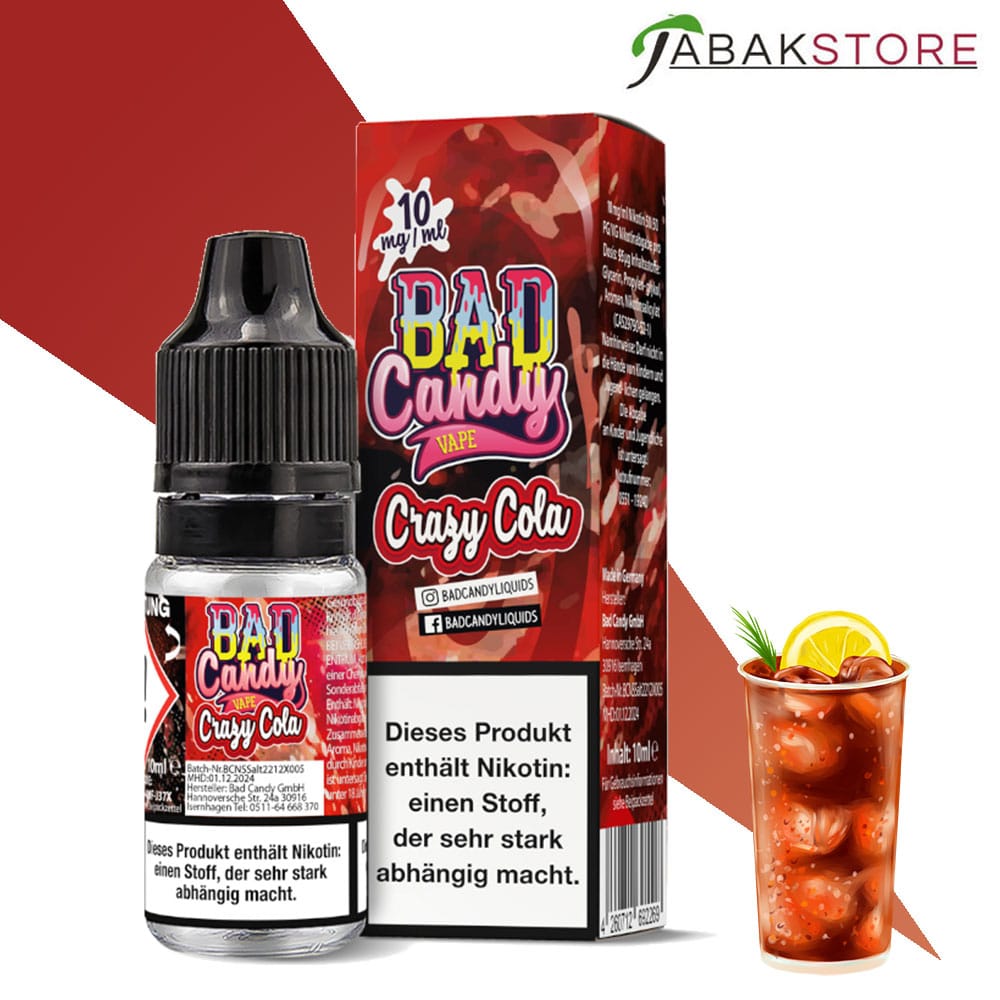 Bad Candy | Crazy Cola | 10ml Liquid | 10mg