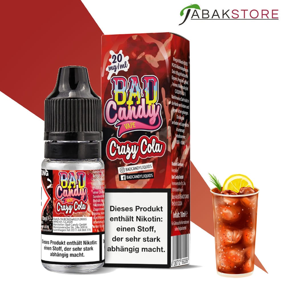 Bad Candy | Crazy Cola | 10ml Liquid | 20mg