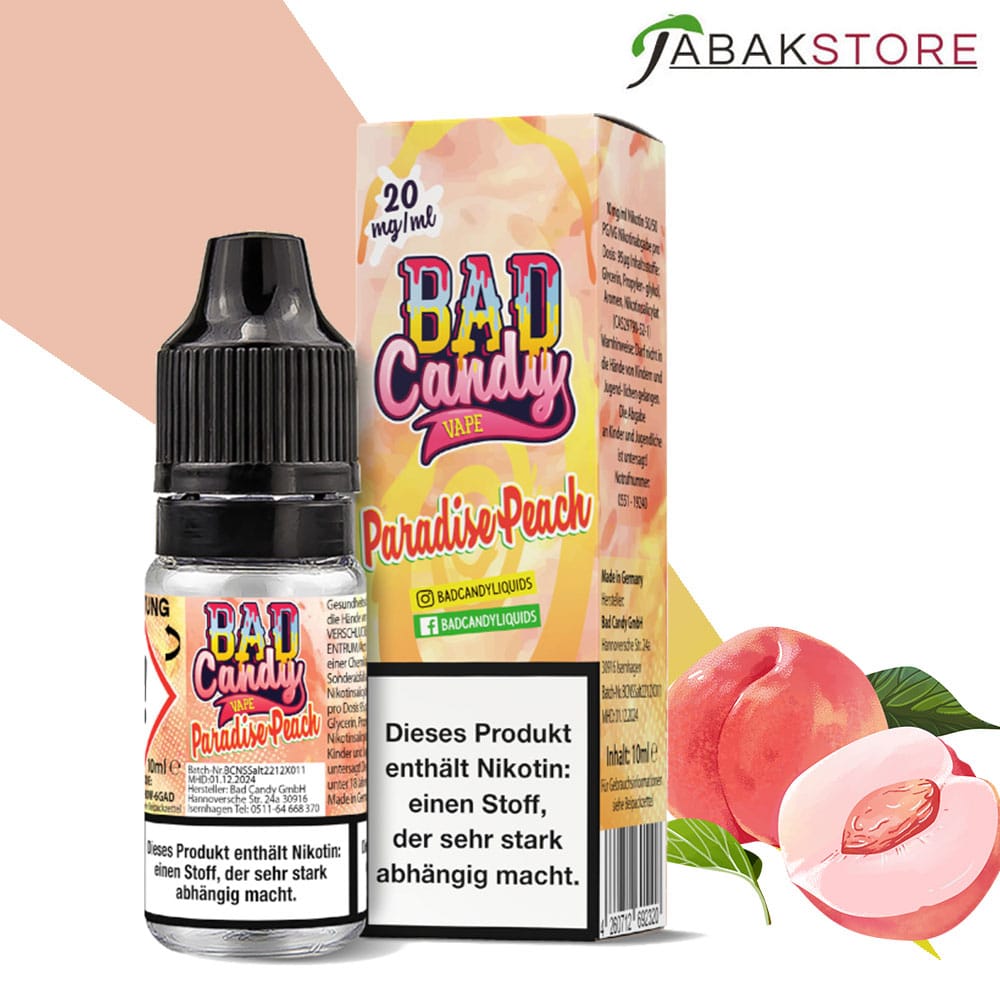 Bad Candy | Paradise Peach | 10ml Liquid | 20mg