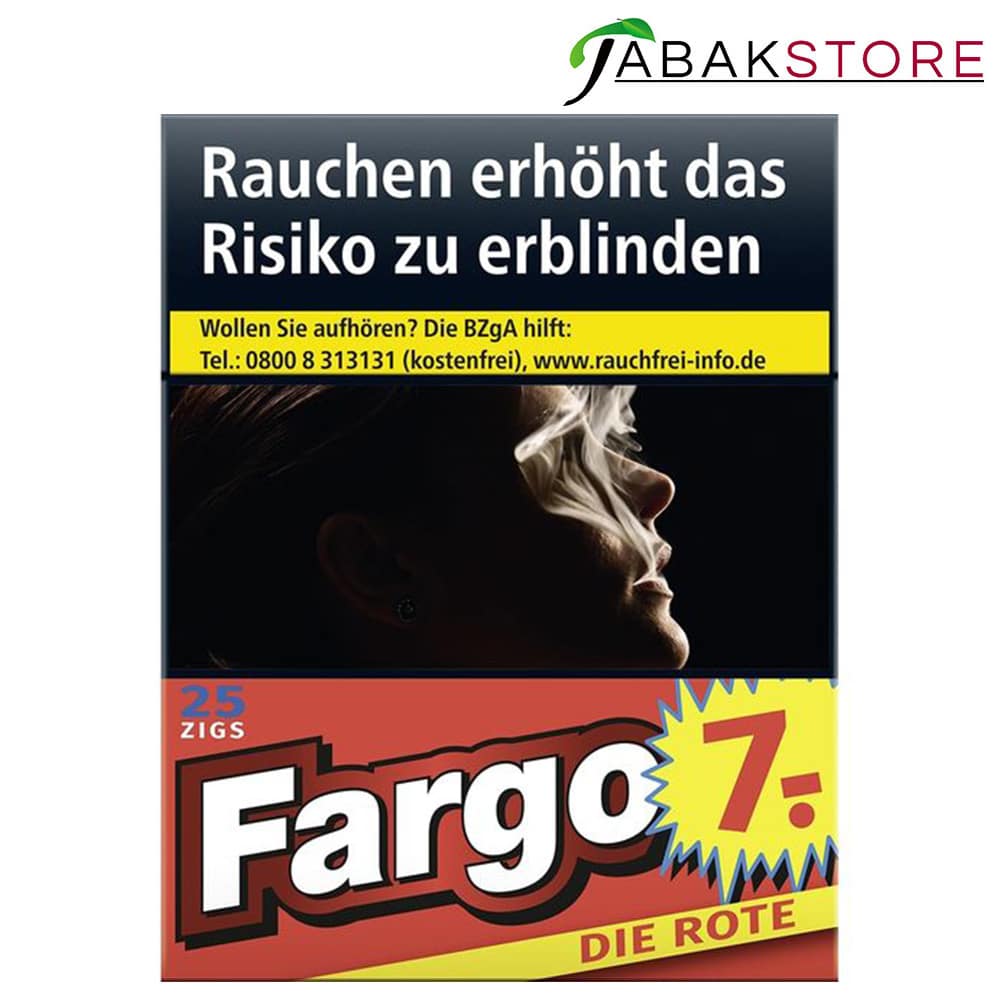 Fargo Rot 7,00 Euro | 25 Zigaretten