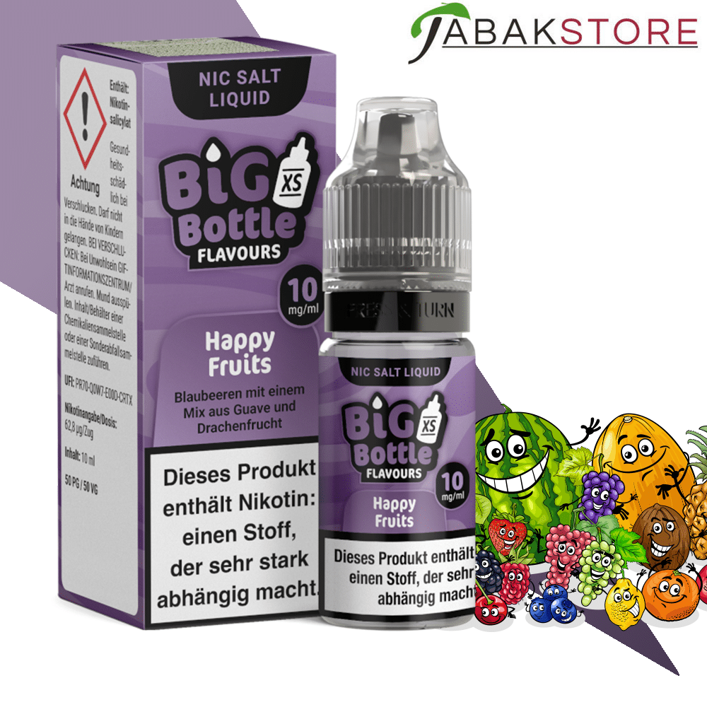 Big Bottle | Happy Fruits | 10ml Liquid | 10mg