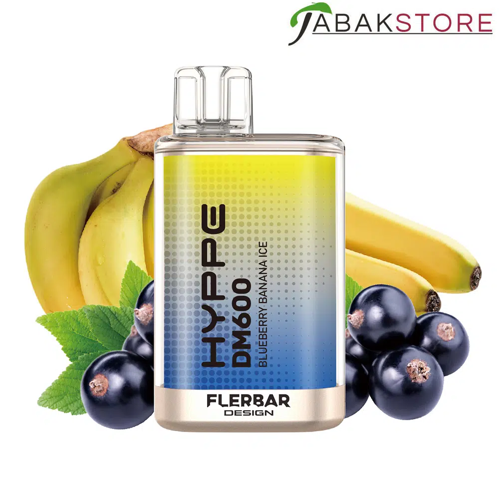Flerbar Hyppe DM600 – Blueberry Banana Ice – 20mg/ml