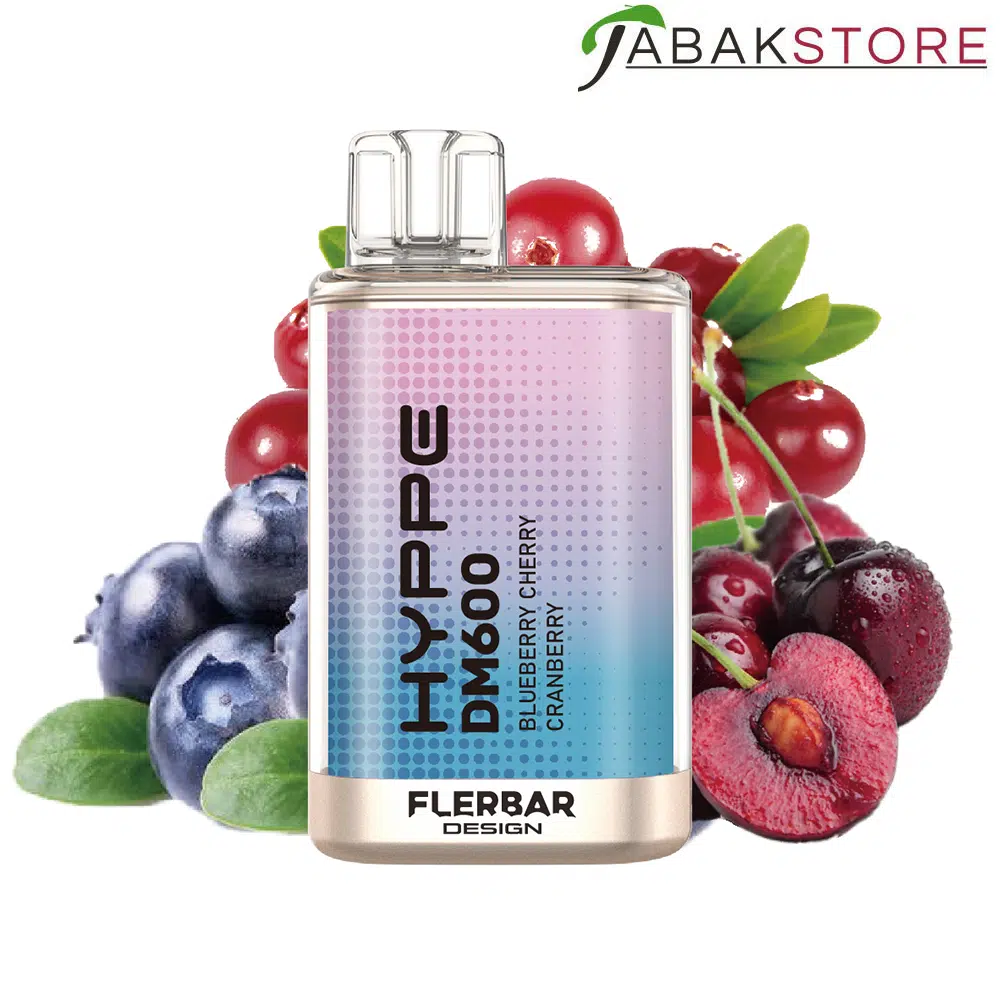 Flerbar Hyppe DM600 – Blueberry Cherry Cranberry – 20mg/ml