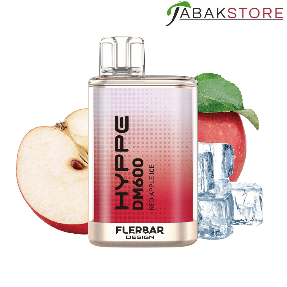 Flerbar Hyppe DM600 – Red Apple Ice – 20mg/ml