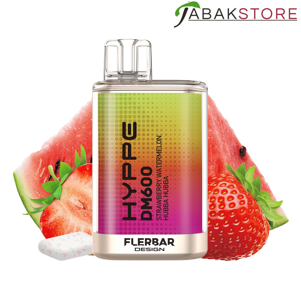 Flerbar Hyppe DM600 – Strawberry Watermelon Hubba Hubba – 20mg/ml