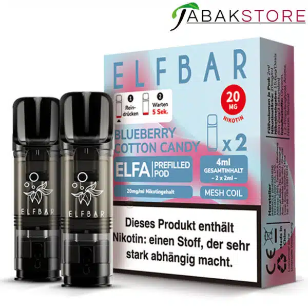 Elfa-Pods-Blueberry-Cotton-Candy-2er-Pack-20mg