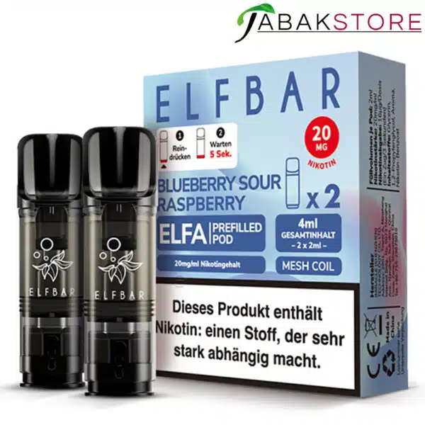 Elfa-Pods-Blueberry-Sour-Raspberry-2er-Pack-20mg
