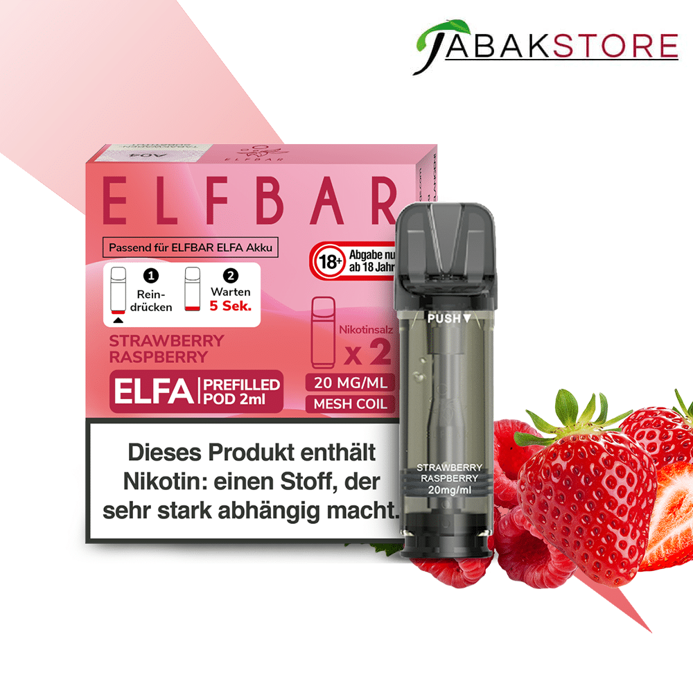 ELFA | Strawberry Raspberry | Liquid Pod | 20mg | 2er Pack