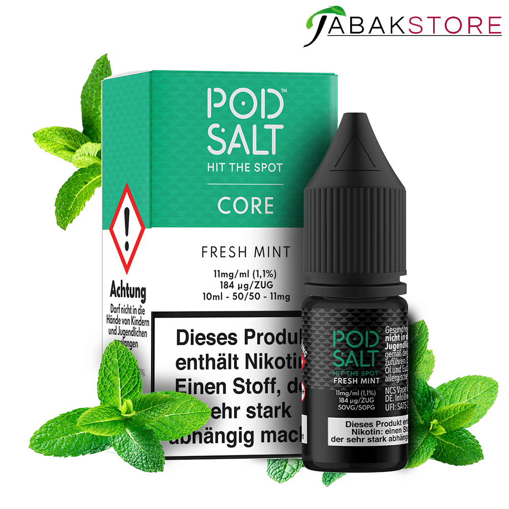 Pod Salt 10ml Liquid | Core | Fresh Mint | 11mg