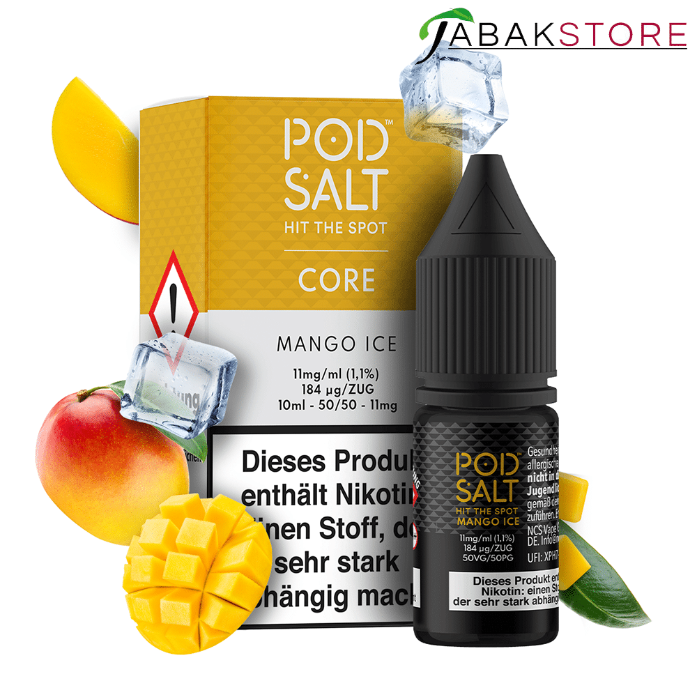 Pod Salt 10ml Liquid | Core | Mango Ice | 11mg