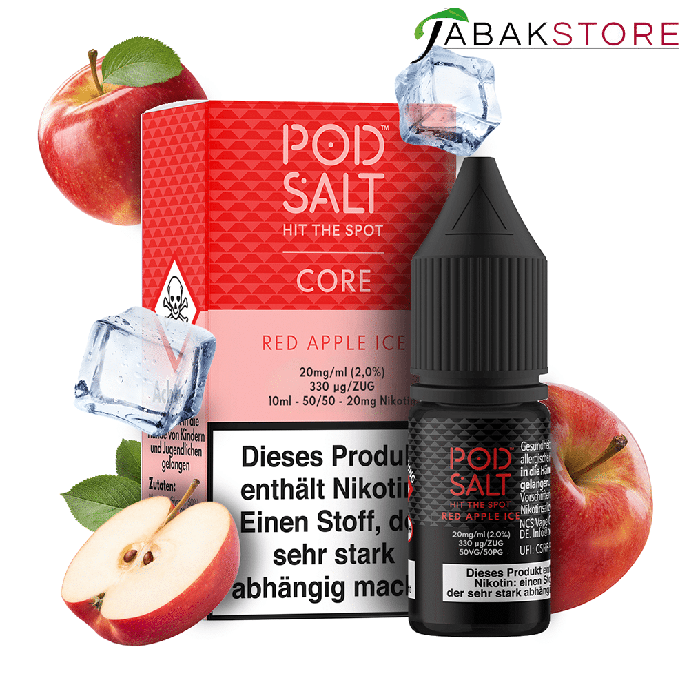 Pod Salt 10ml Liquid | Core | Red Apple Ice | 20mg