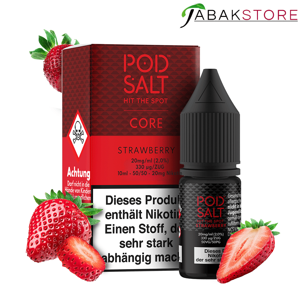 Pod Salt 10ml Liquid | Core | Strawberry | 20mg