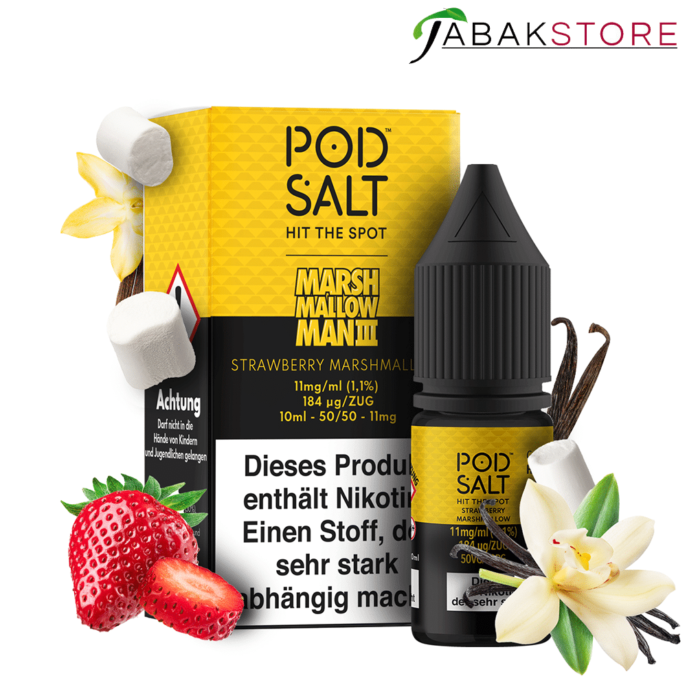 Pod Salt 10ml Liquid | Fusion | Strawberry Marshmallow | 11mg