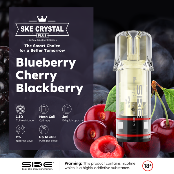 SKE Plus Flavor Karte Blueberry Cherry Blackberry_