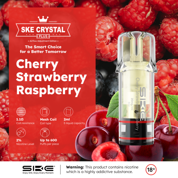 SKE Plus Flavor Karte Cherry Strawberry Raspberry_