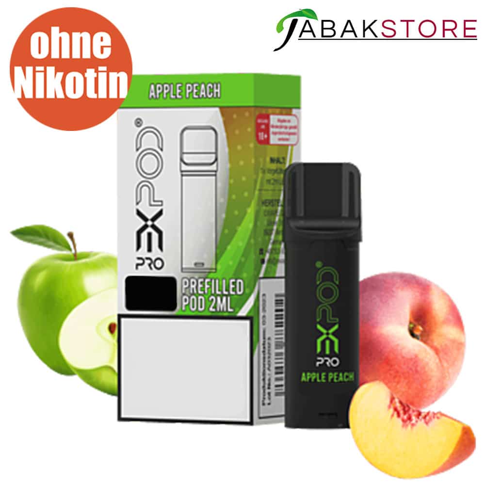 ExPod Pro | Apple Peach | Liquid Pod | OHNE Nikotin| 1er Pack | Passt ins Elfa Device!