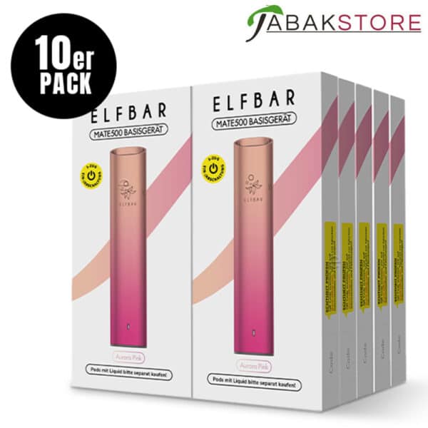 Elf-Bar-Mate-500-Device-in-der-Farbe-Aurora-Pink-Gebinde
